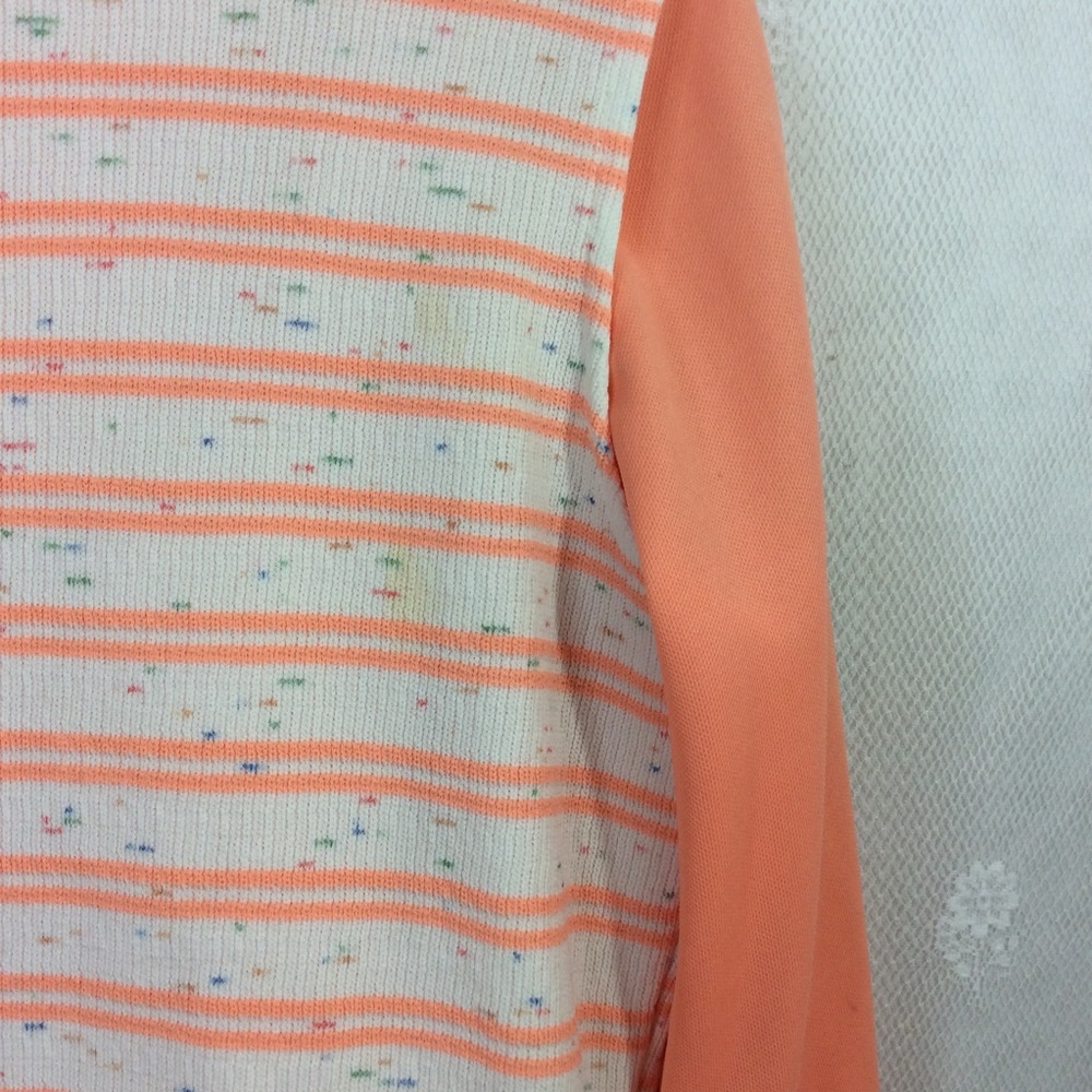 Vintage Orange Cream Blouse Vest Set L - Picture 7 of 8